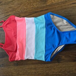 Old Navy One-piece Multicolored Girls Swim. Size Medium